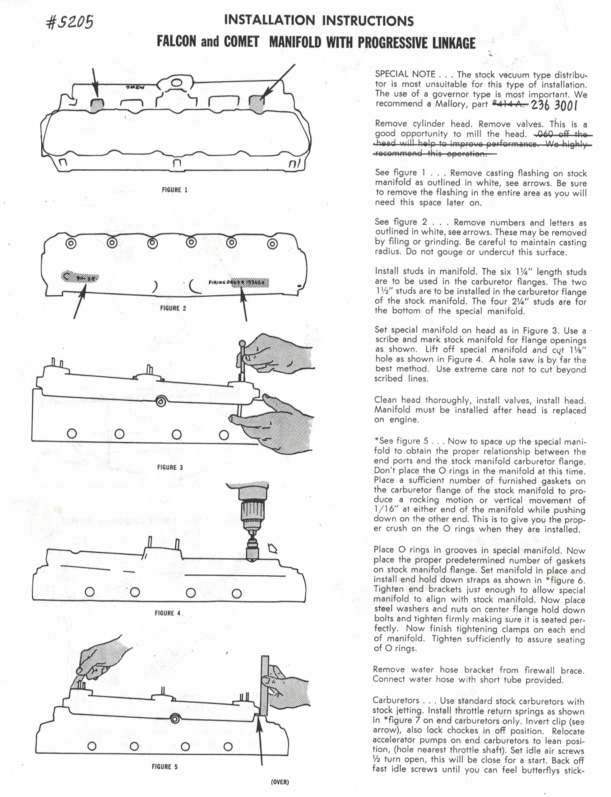 Offenhauser 5205 Ford Falcon, Comet, Mustang Triple Manifold - Image 2